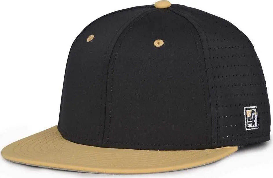 The Game Gb998 Perforated Gamechanger Cap - Black Vegas Gold - 6 1/2’’ - 3/4’’