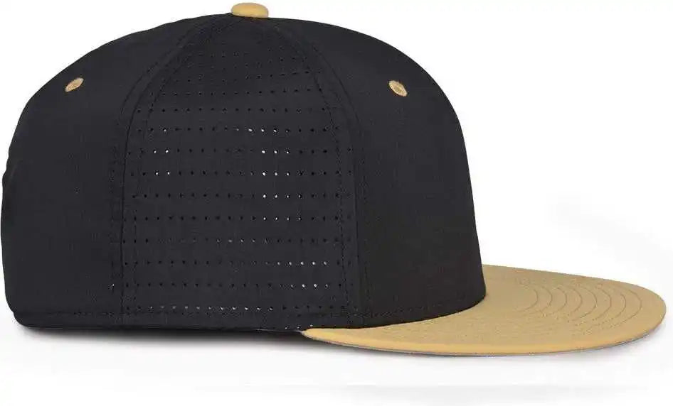 The Game Gb998 Perforated Gamechanger Cap Black Vegas Gold