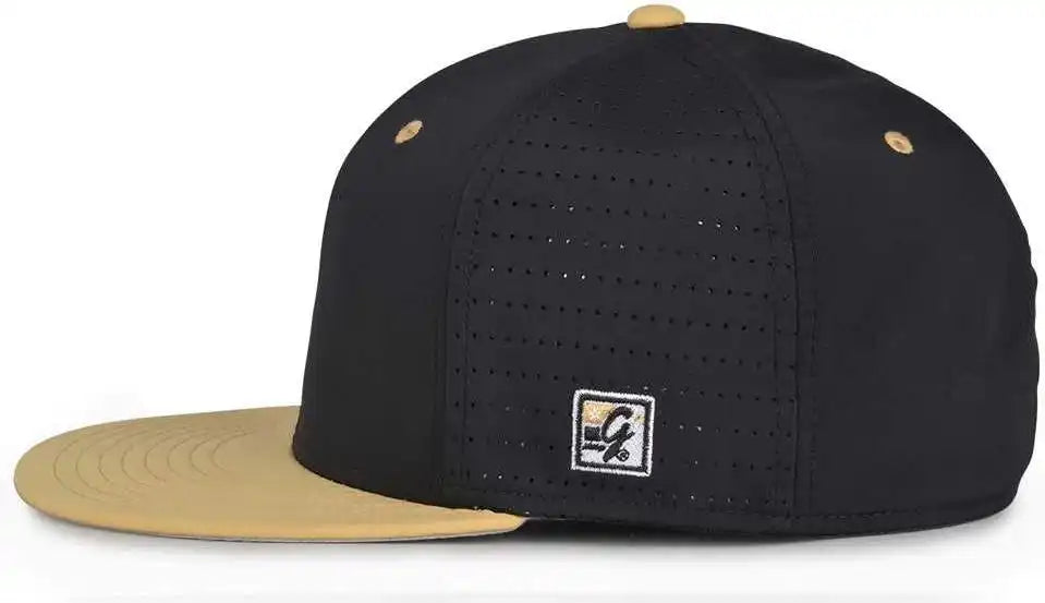 The Game Gb998 Perforated Gamechanger Cap Black Vegas Gold