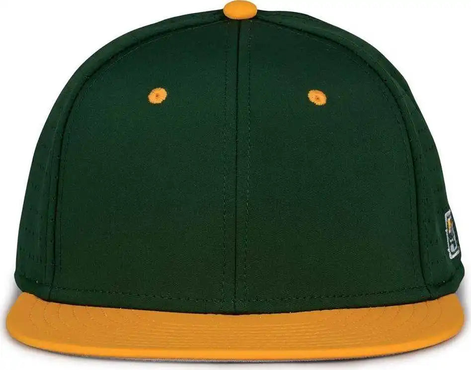 The Game Gb998 Perforated Gamechanger Cap Dark Green Athletic Gold Forest / 6 1/2’’ 3/4’’