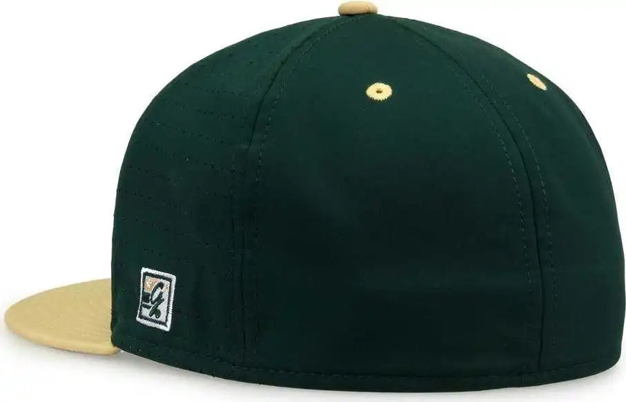 The Game Gb998 Perforated Gamechanger Cap Dark Green Vegas Gold