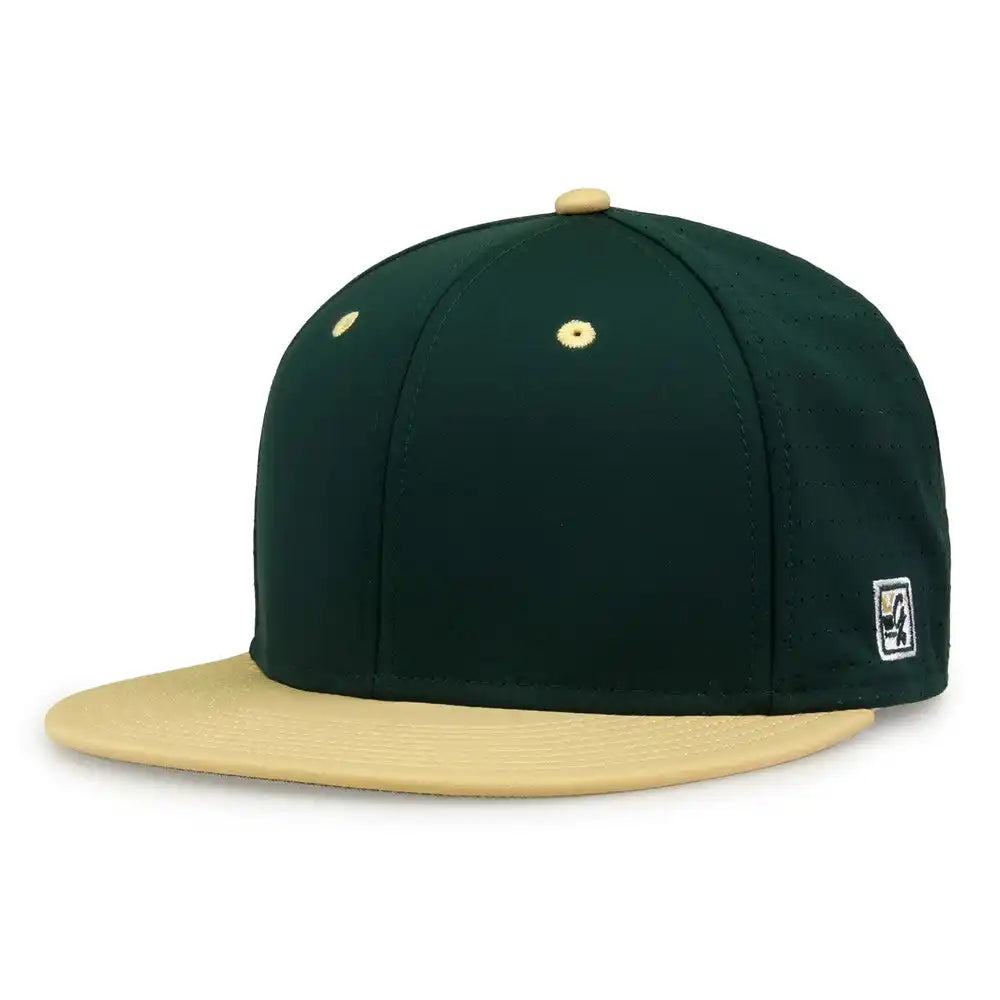 The Game Gb998 Perforated Gamechanger Cap Dark Green Vegas Gold