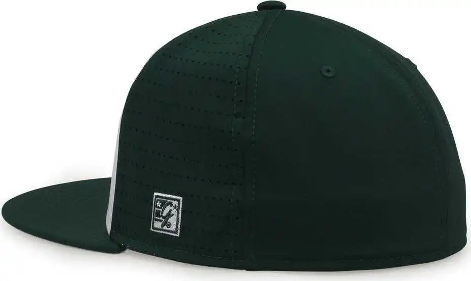 The Game Gb998 Perforated Gamechanger Cap Dark Green White