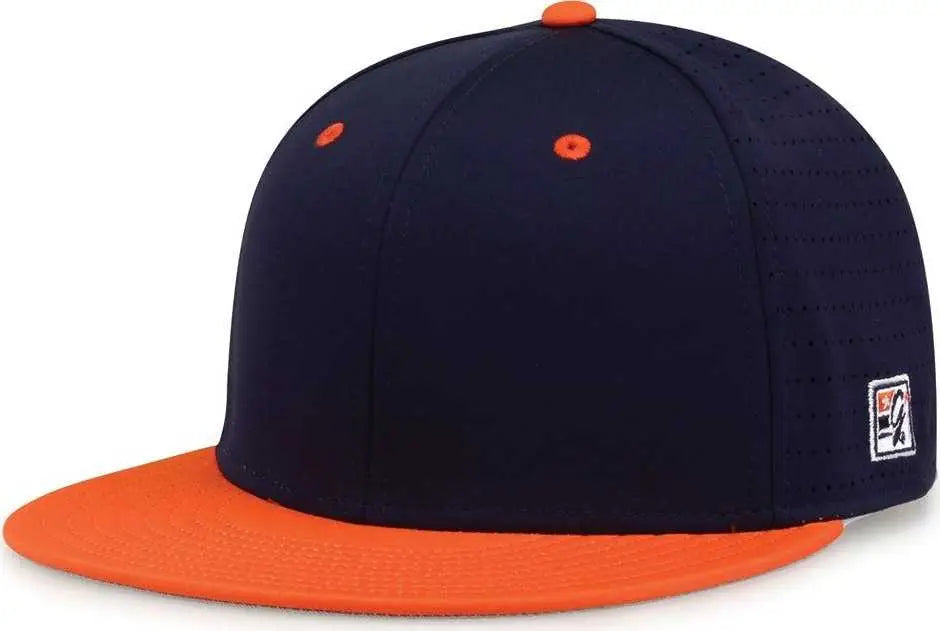 The Game Gb998 Perforated Gamechanger Cap - Navy Orange - 6 1/2’’ - 3/4’’