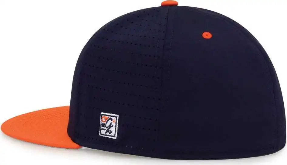 The Game Gb998 Perforated Gamechanger Cap Navy Orange