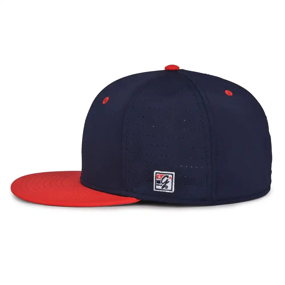 The Game Gb998 Perforated Gamechanger Cap Navy Red