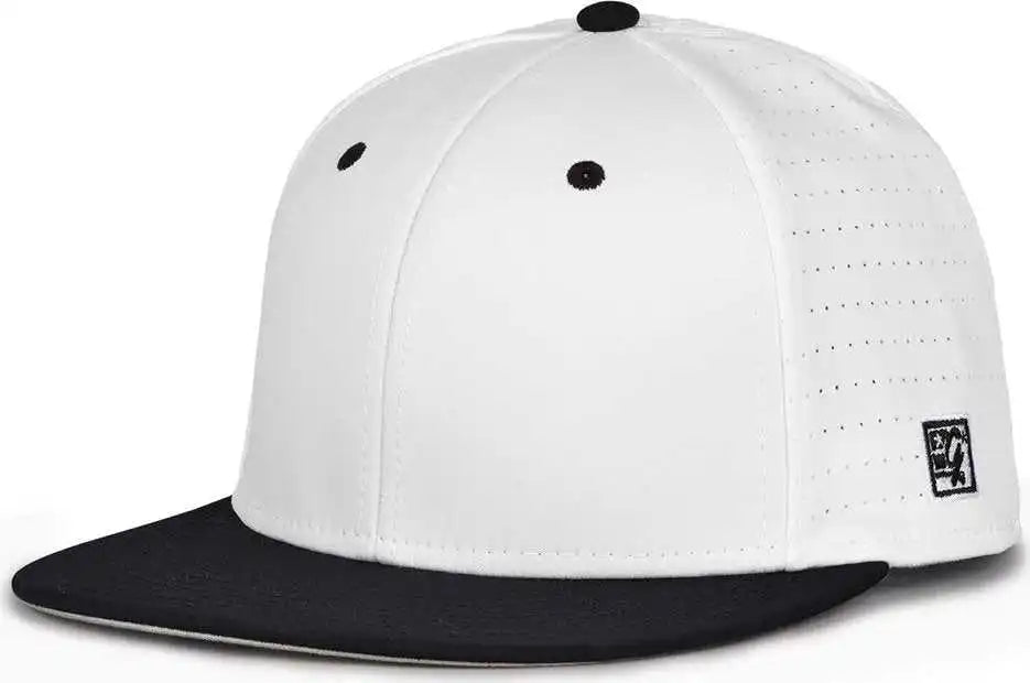 The Game Gb998 Perforated Gamechanger Cap - White Black - 6 1/2’’ - 3/4’’