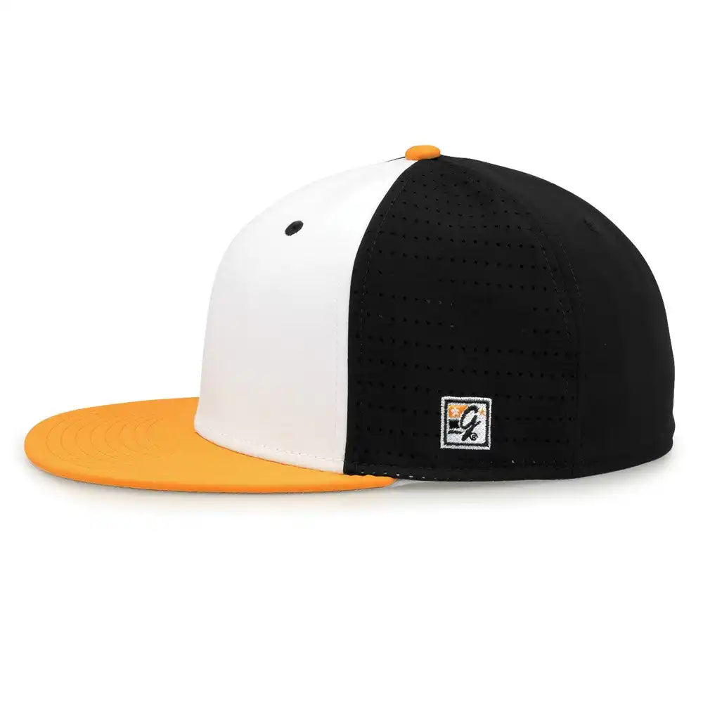 The Game Gb998 Perforated Gamechanger Cap White Black Athletic Gold