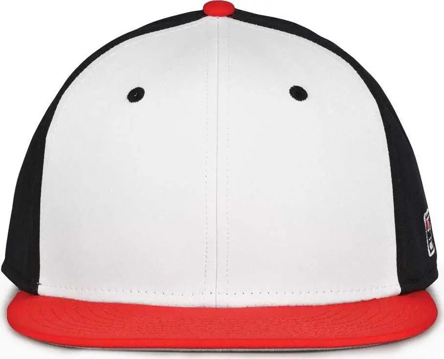 The Game Gb998 Perforated Gamechanger Cap - White Black Red - 6 1/2’’ - 3/4’’