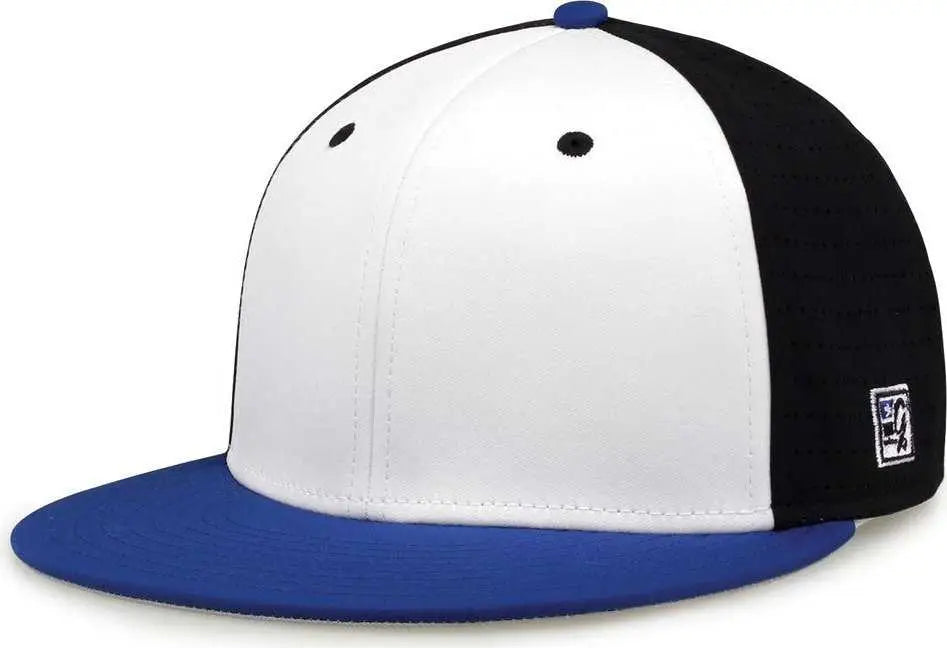 The Game Gb998 Perforated Gamechanger Cap - White Black Royal - 6 1/2’’ - 3/4’’