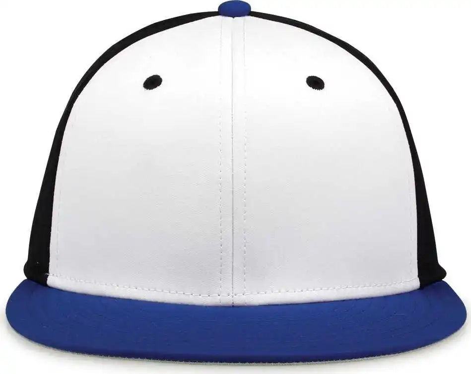 The Game Gb998 Perforated Gamechanger Cap - White Black Royal - 6 1/2’’ - 3/4’’