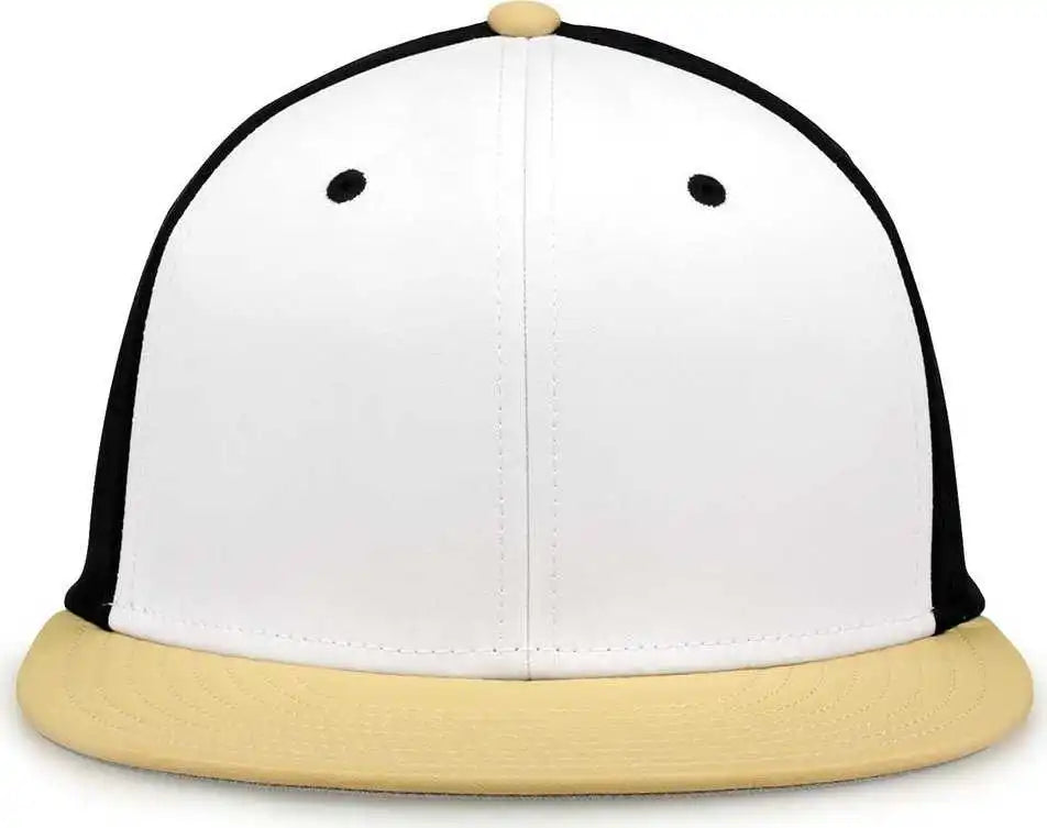 The Game Gb998 Perforated Gamechanger Cap White Black Vegas Gold / 6 1/2’’ 3/4’’