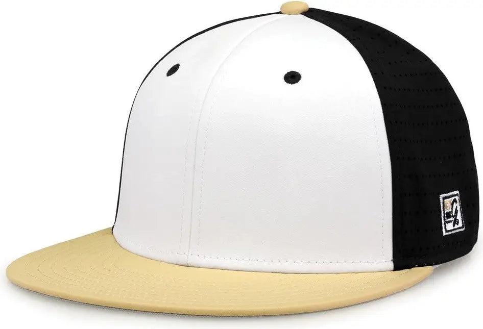 The Game Gb998 Perforated Gamechanger Cap - White Black Vegas Gold