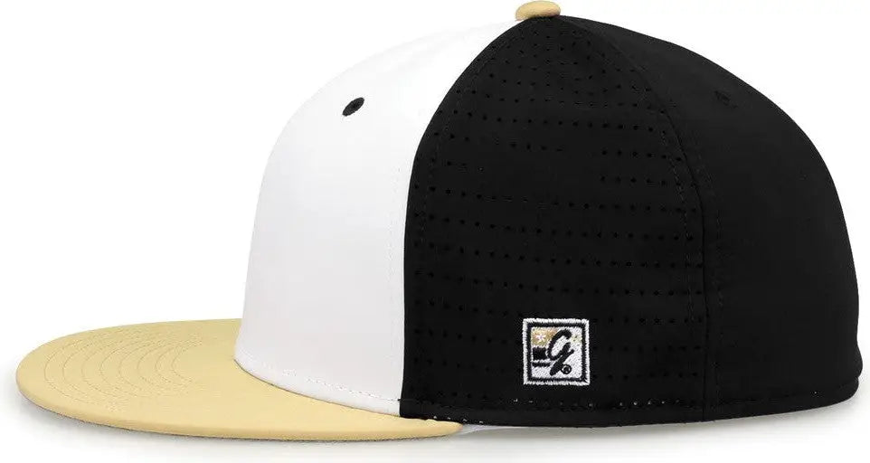 The Game Gb998 Perforated Gamechanger Cap - White Black Vegas Gold