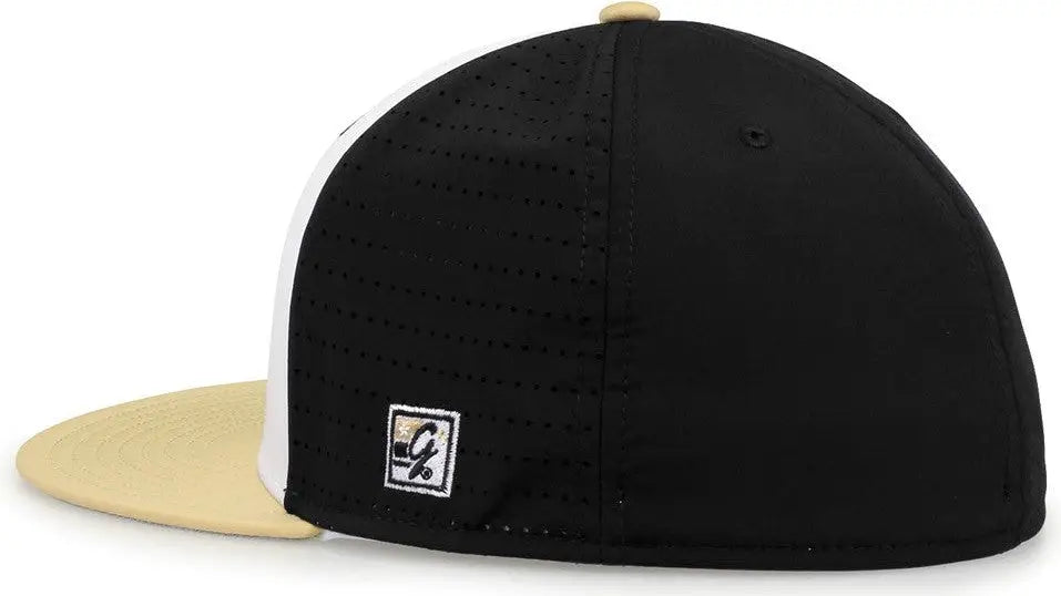 The Game Gb998 Perforated Gamechanger Cap - White Black Vegas Gold
