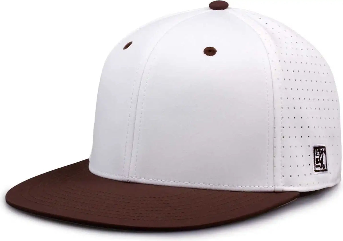 The Game Gb998 Perforated Gamechanger Cap White Brown / Xs