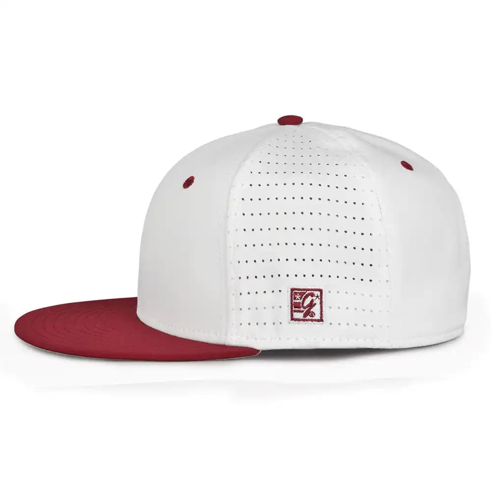 The Game Gb998 Perforated Gamechanger Cap White Cardinal