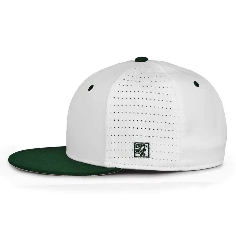 The Game Gb998 Perforated Gamechanger Cap White Dark Green