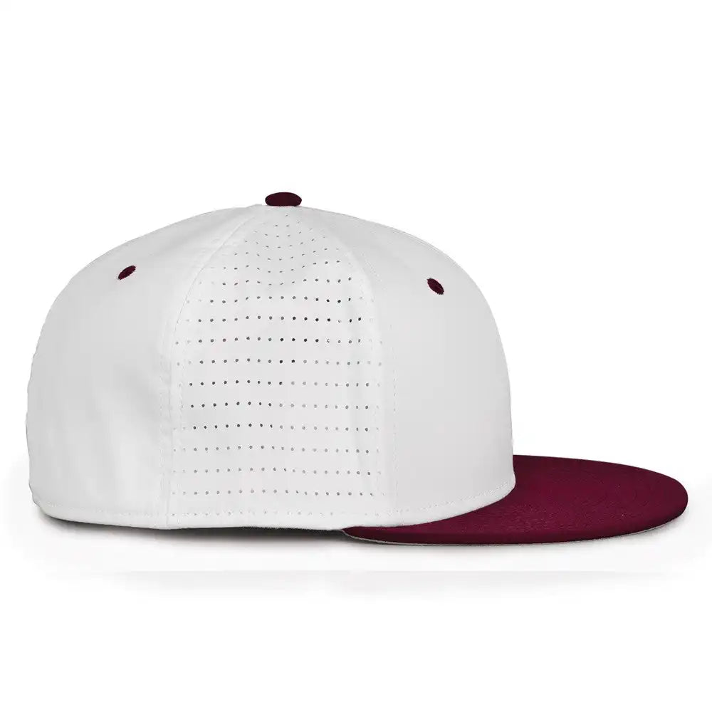 The Game Gb998 Perforated Gamechanger Cap White Dark Maroon