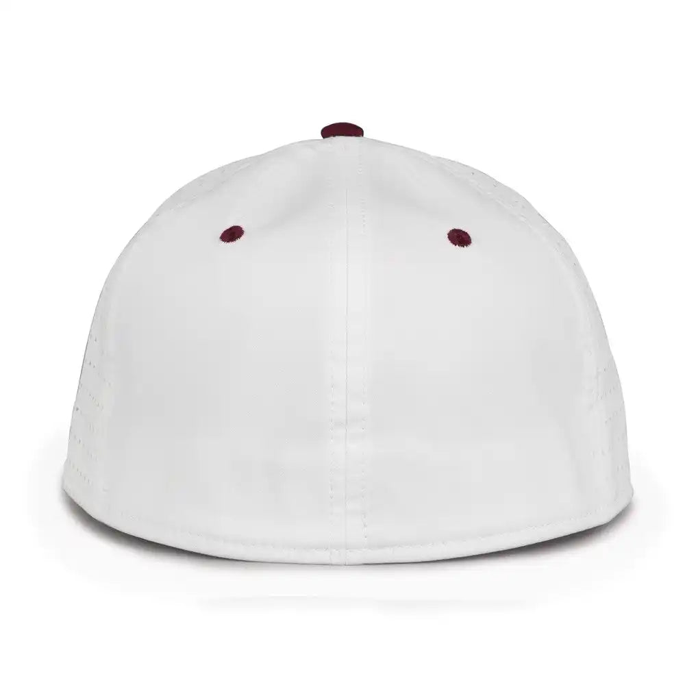 The Game Gb998 Perforated Gamechanger Cap White Dark Maroon