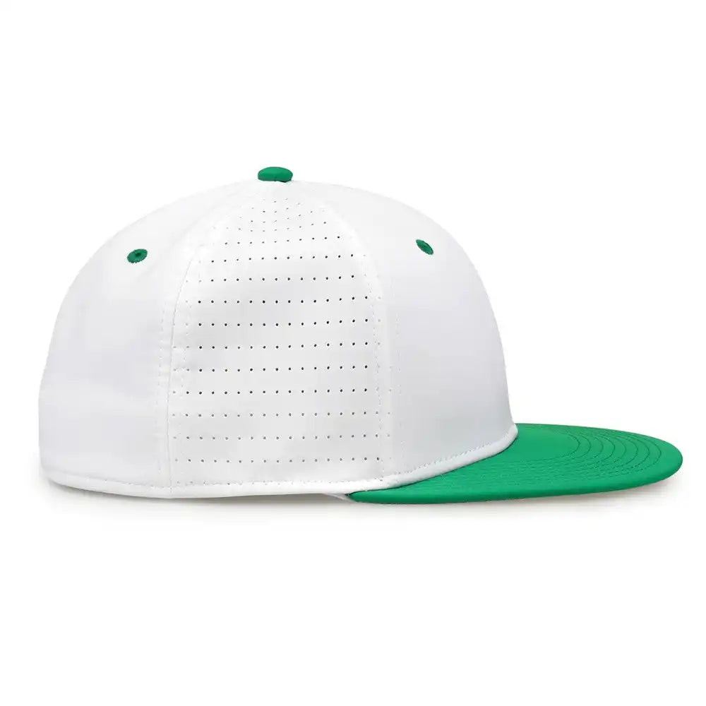 The Game Gb998 Perforated Gamechanger Cap White Kelly Green