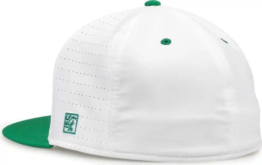 The Game Gb998 Perforated Gamechanger Cap White Kelly Green