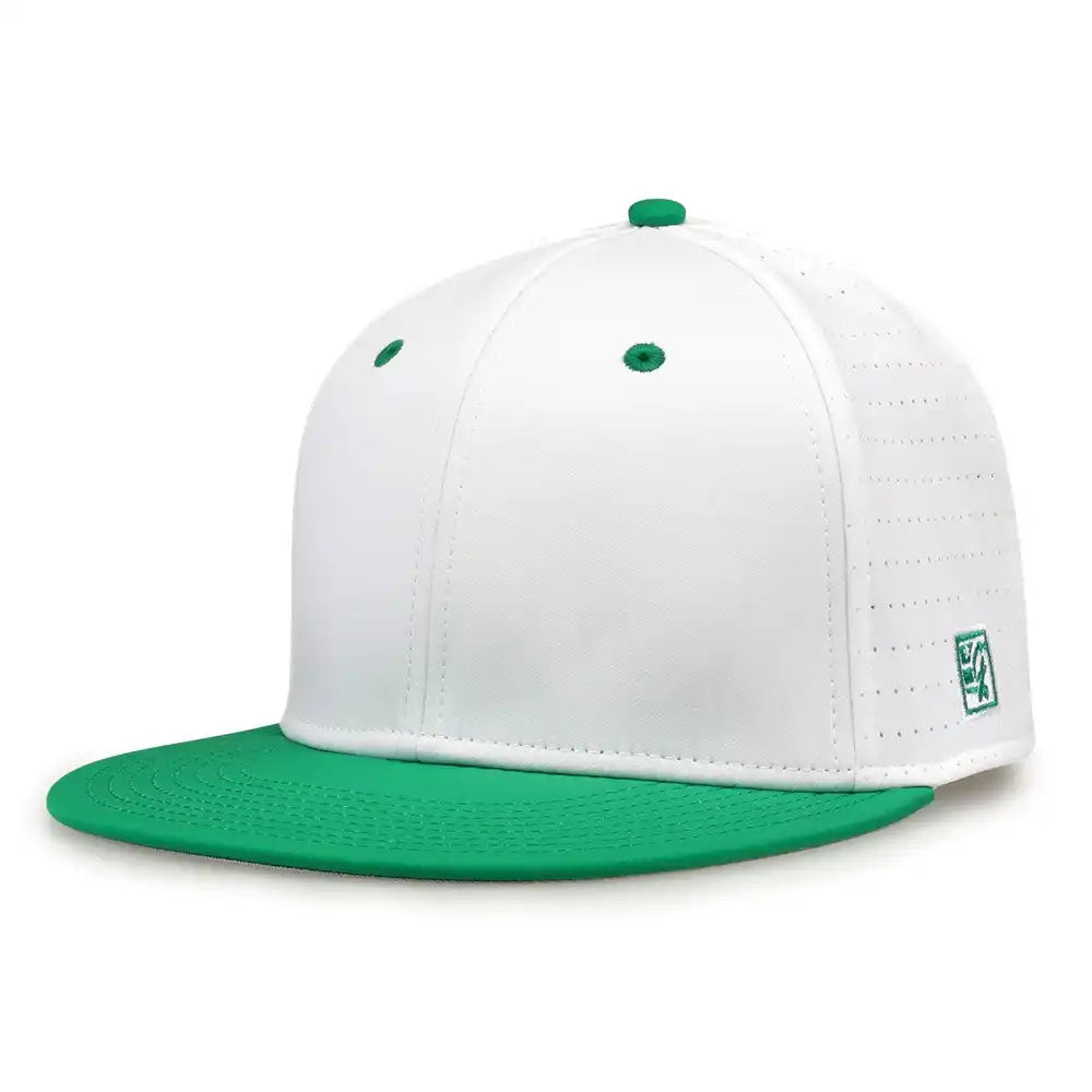 The Game Gb998 Perforated Gamechanger Cap White Kelly Green