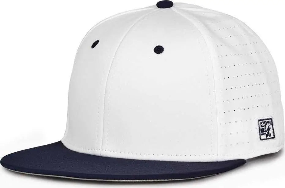 The Game Gb998 Perforated Gamechanger Cap - White Navy - 6 1/2’’ - 3/4’’