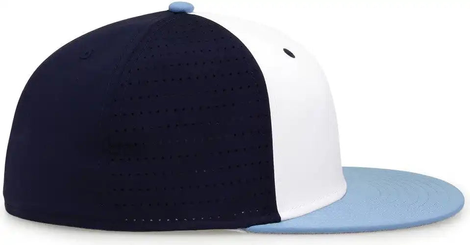 The Game Gb998 Perforated Gamechanger Cap White Navy Columbia Blue