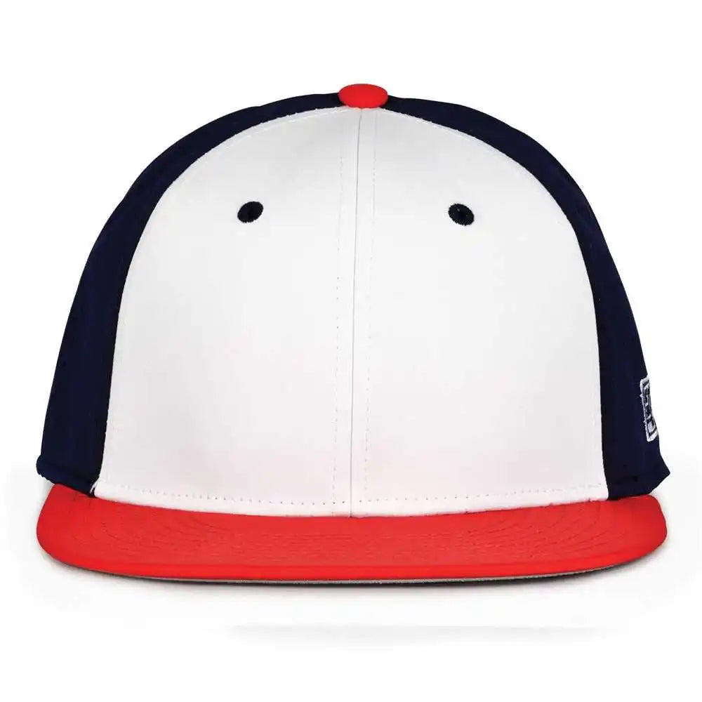 The Game Gb998 Perforated Gamechanger Cap White Navy Red