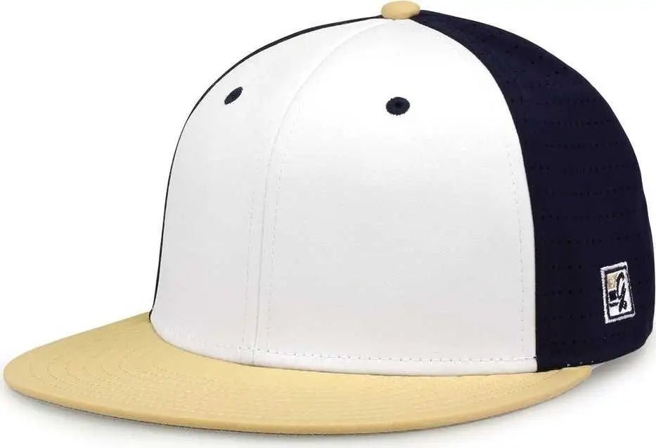 The Game Gb998 Perforated Gamechanger Cap - White Navy Vegas Gold
