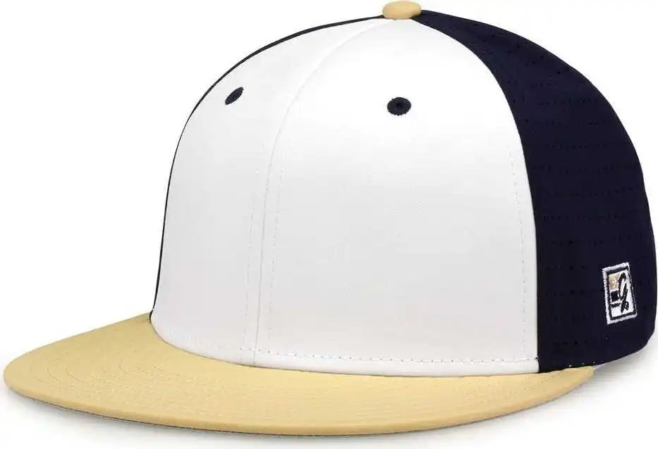 The Game Gb998 Perforated Gamechanger Cap - White Navy Vegas Gold - 6 1/2’’ - 3/4’’