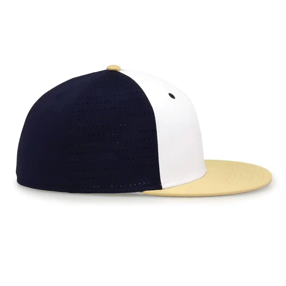 The Game Gb998 Perforated Gamechanger Cap White Navy Vegas Gold