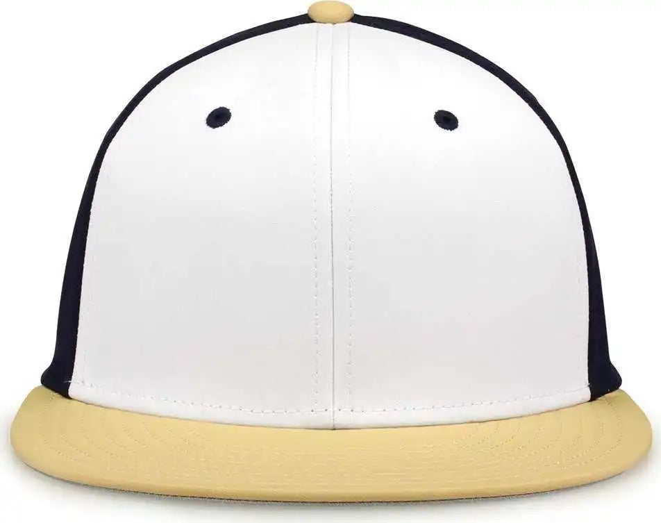 The Game Gb998 Perforated Gamechanger Cap White Navy Vegas Gold / 6 1/2’’ 3/4’’