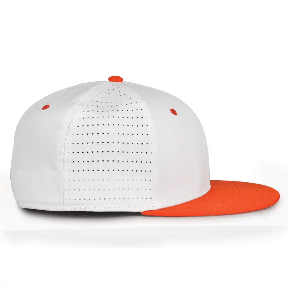 The Game Gb998 Perforated Gamechanger Cap White Orange