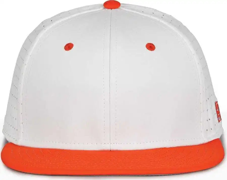 The Game Gb998 Perforated Gamechanger Cap - White Orange - 6 1/2’’ - 3/4’’