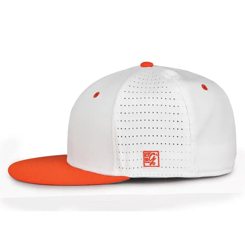 The Game Gb998 Perforated Gamechanger Cap White Orange