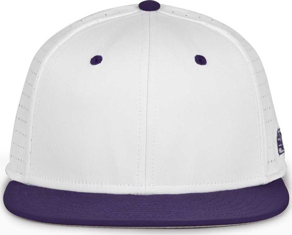 The Game Gb998 Perforated Gamechanger Cap - White Purple - 6 1/2’’ - 3/4’’