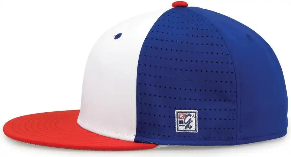 The Game Gb998 Perforated Gamechanger Cap White Royal Red