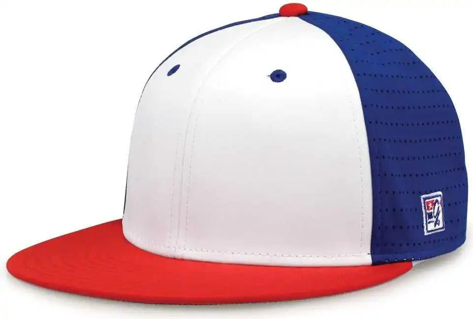 The Game Gb998 Perforated Gamechanger Cap White Royal Red