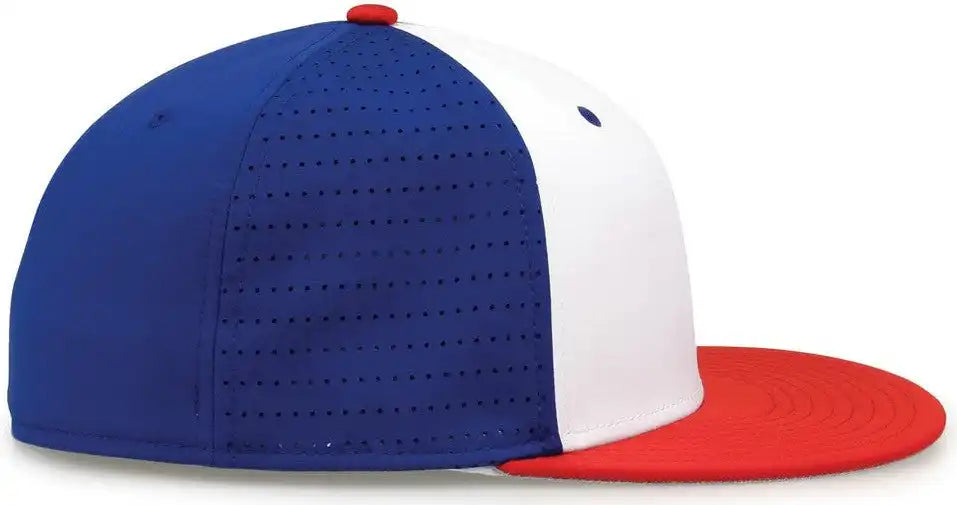 The Game Gb998 Perforated Gamechanger Cap White Royal Red