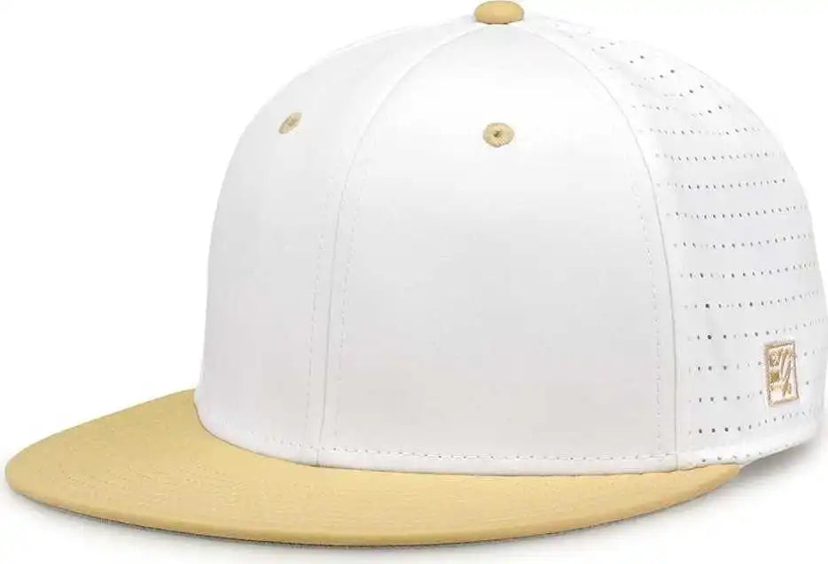 The Game Gb998 Perforated Gamechanger Cap White Vegas Gold / 6 1/2’’ 3/4’’