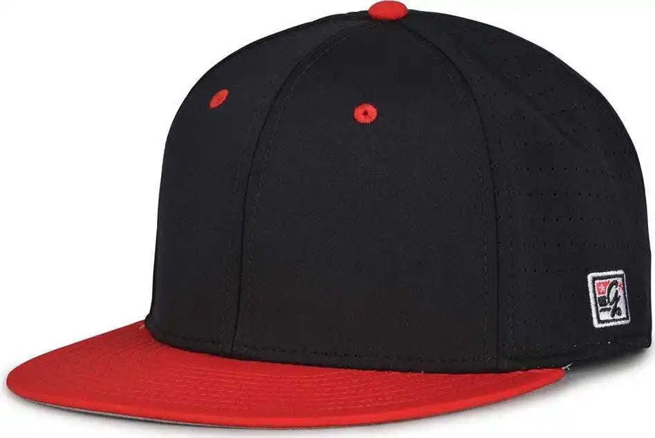 The Game Gb999 Low Pro Perforated Gamechanger Cap Black Red / 6 1/2’’ 3/4’’