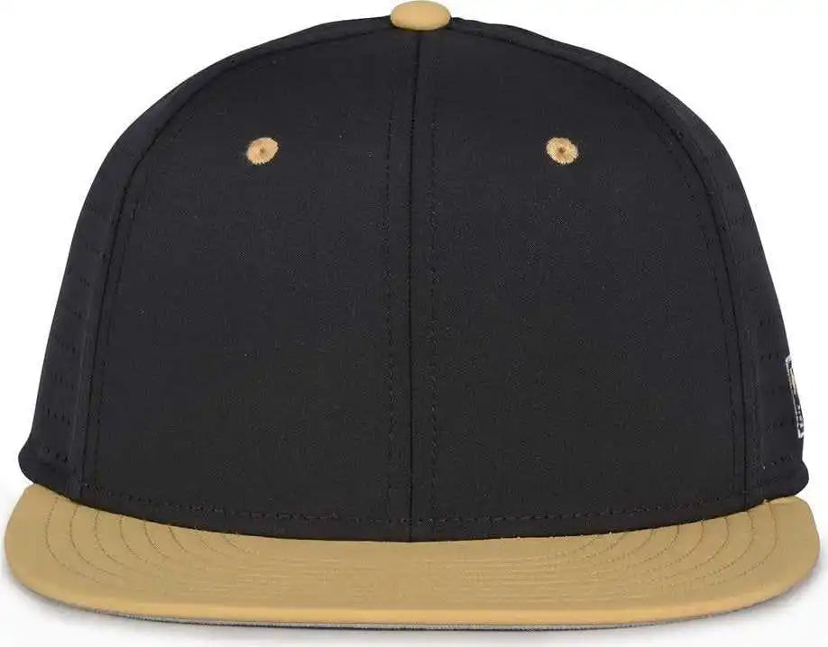 The Game Gb999 Low Pro Perforated Gamechanger Cap Black Vegas Gold / 6 1/2’’ 3/4’’