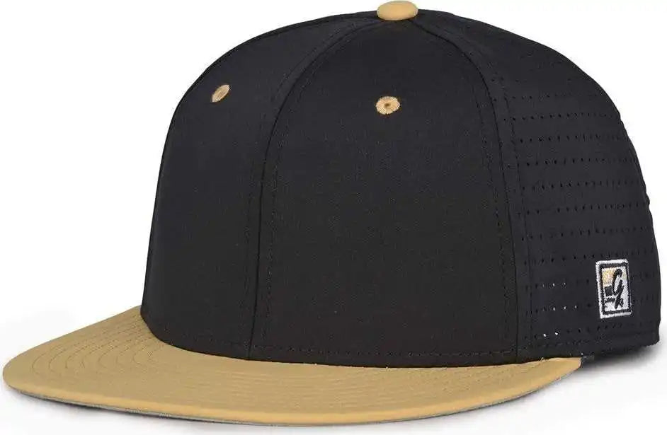 The Game Gb999 Low Pro Perforated Gamechanger Cap Black Vegas Gold / 6 1/2’’ 3/4’’