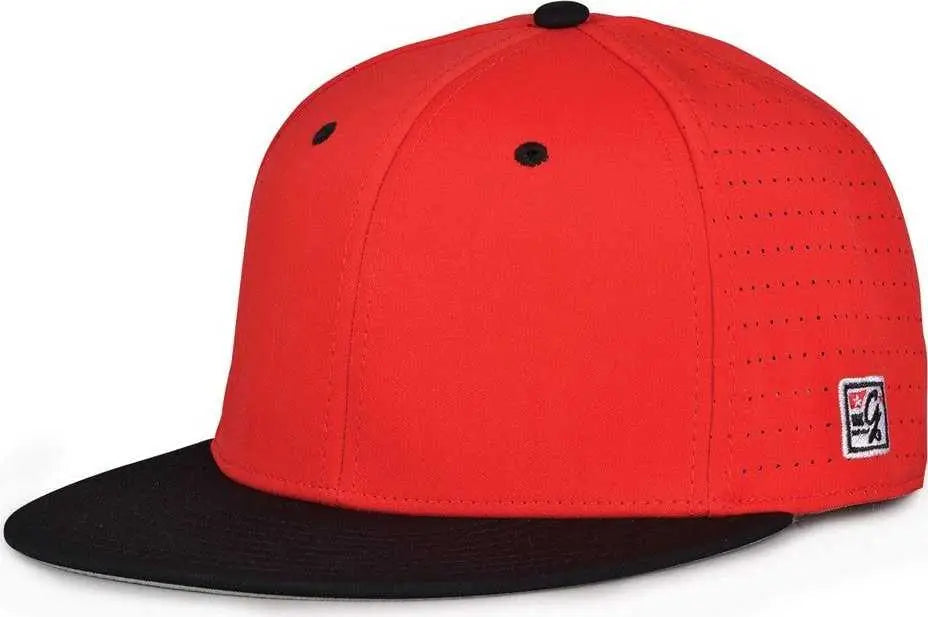 The Game Gb999 Low Pro Perforated Gamechanger Cap - Red Black - 6 1/2’’ - 3/4’’