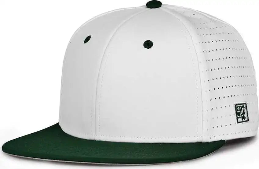 The Game Gb999 Low Pro Perforated Gamechanger Cap - White Dark Green - Forest / 6 1/2’’ - 3/4’’
