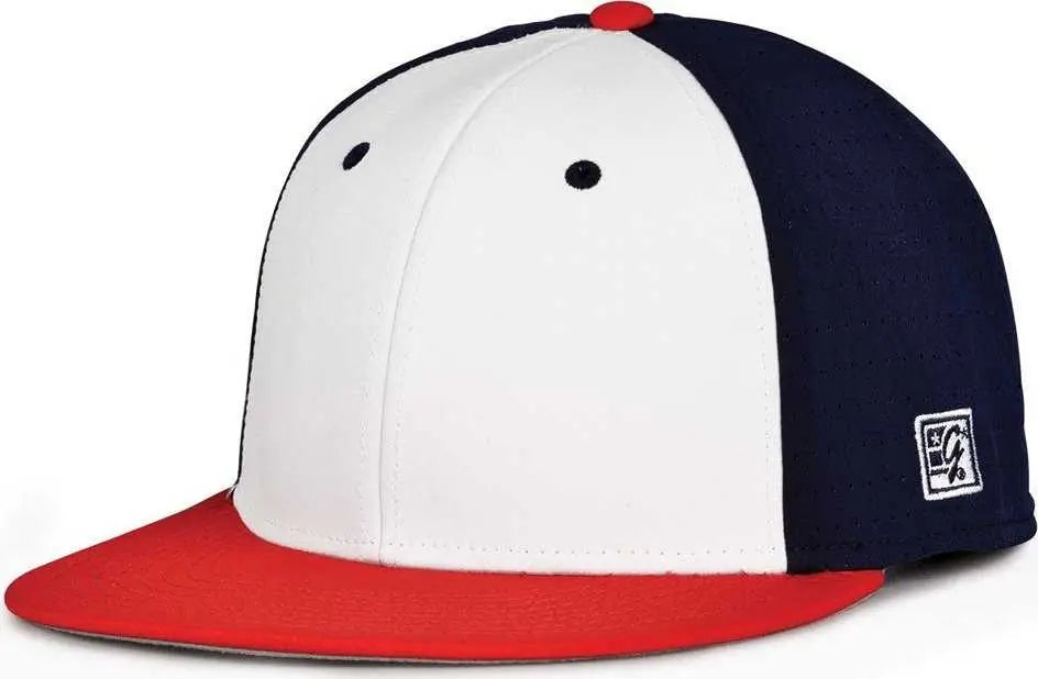 The Game Gb999 Low Pro Perforated Gamechanger Cap - White Navy Red - 6 1/2’’ - 3/4’’