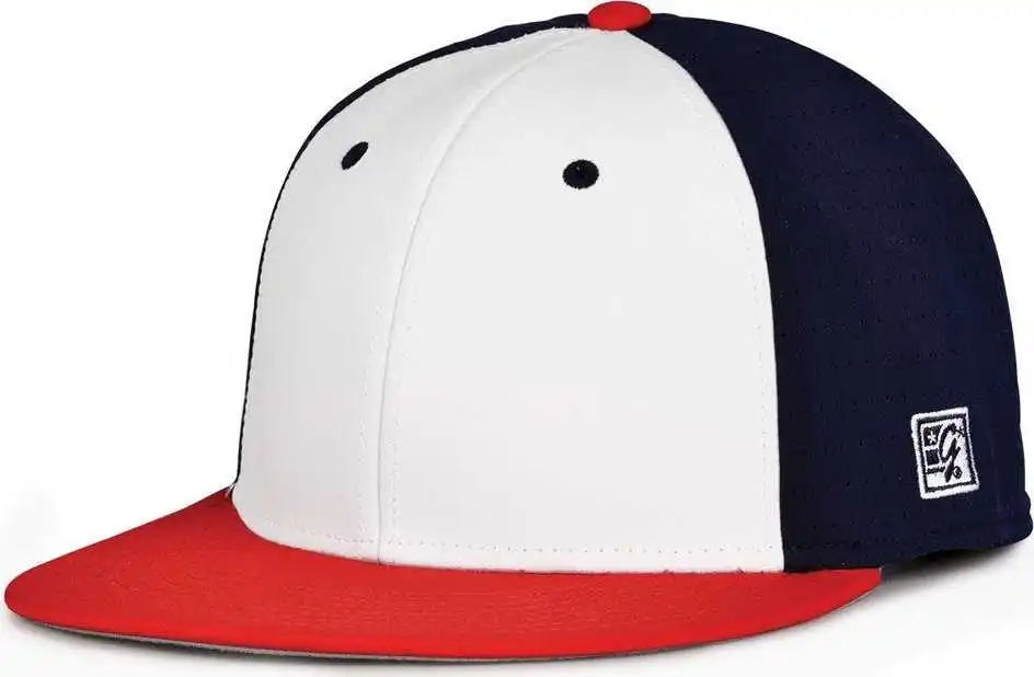 The Game Gb999 Low Pro Perforated Gamechanger Cap - White Navy Red - 6 1/2’’ - 3/4’’