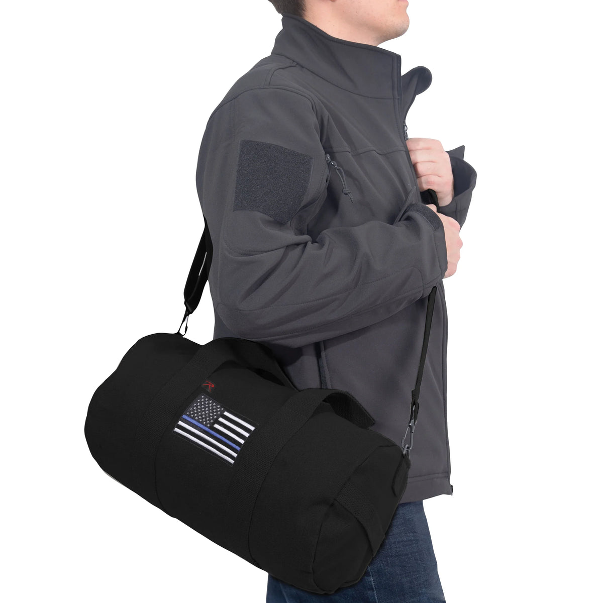 Thin Blue Line Canvas Shoulder Duffle Bag